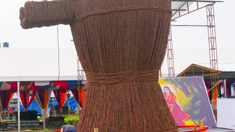 गण्डकी कोटिहोममा २१ फिट लामो रुद्राक्षले सजिएको शिवलिङ्गसहित हवनकुण्ड तयार